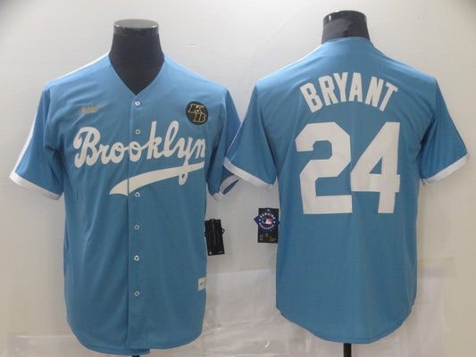Men's Los Angeles Dodgers Kris Bryant #24 Light Blue Replica Baseball Jersey