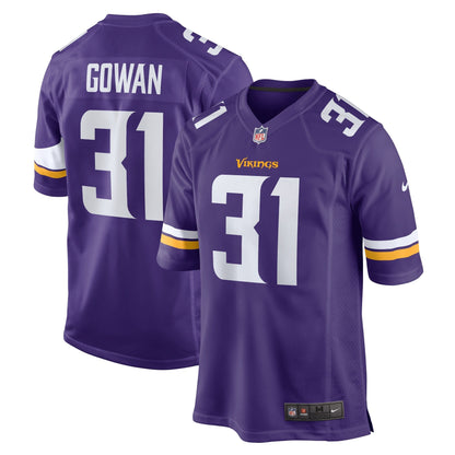 Tay Gowan Minnesota Vikings Nike Home Game   Jersey - Purple