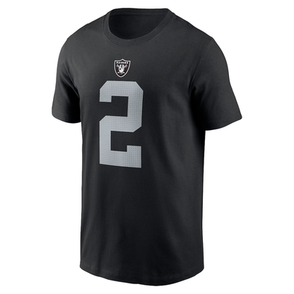 Men's Las Vegas Raiders Ashton Jeanty Nike Black Name & Number T-Shirt