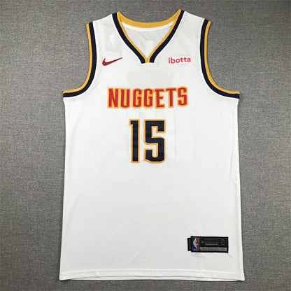Denver Nuggets #15 White Jersey