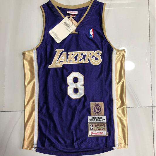 Kobe Bryant 1996-2016 Hall of Fame Purple Fully Embroidered 8# Jersey