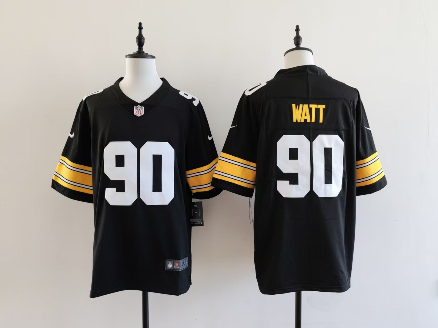 Men's Pittsburgh Steelers T.J. Watt Nike Jersey -  Black -No team logo
