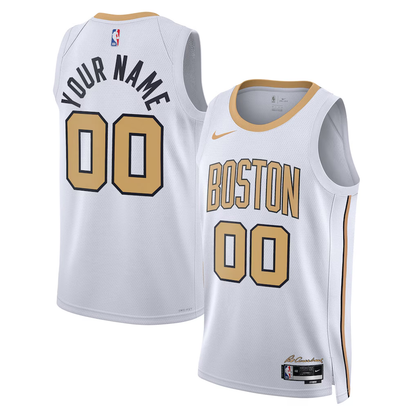 Boston Celtics Nike White 2025/26 City Edition Swingman Custom Jersey