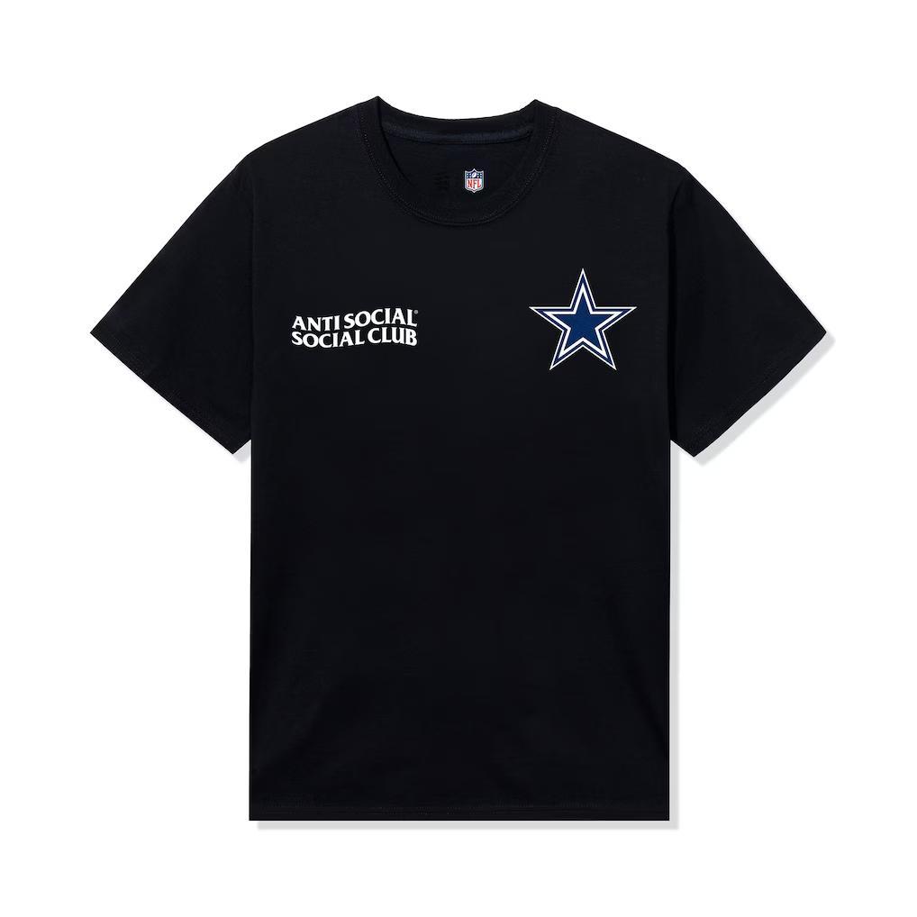 Dallas Cowboys AntiSocialSocialClub x NFL Black Team T-Shirt
