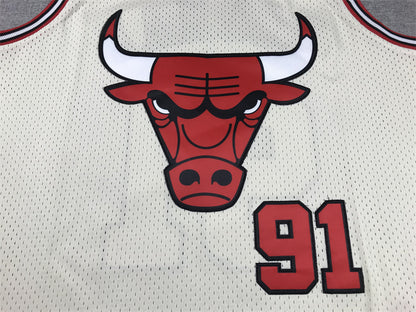 Chicago Bulls Dennis Rodman #91 Throwback-Embroidered Jersey
