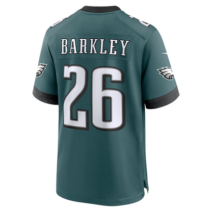 Men's Philadelphia Eagles Saquon Barkley Nike Carbon Green Super Bowl LIX Fashion Game Player Jersey
