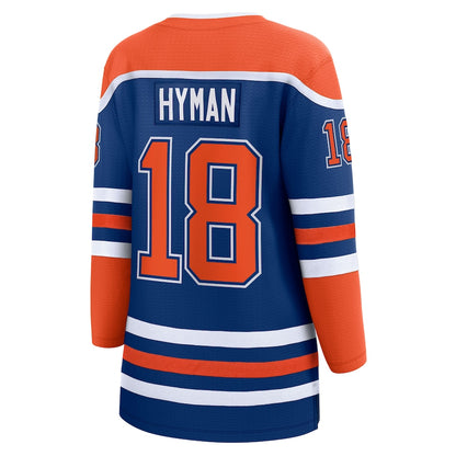Women's Edmonton Oilers Zach Hyman Fanatics Royal 2025 Stanley Cup Final Home Breakaway Jersey