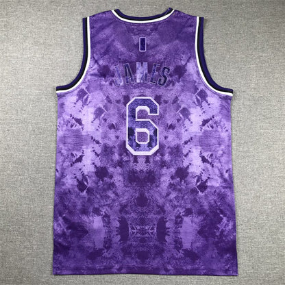 Lebron James LA Lakers Purple Jersey #6
