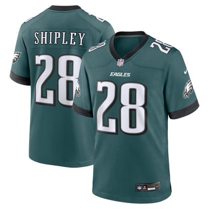 Will Shipley Philadelphia Eagles Nike Team Game Jersey - Midnight Green