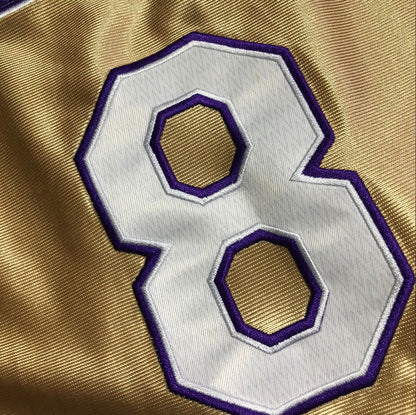 Kobe Bryant 1996-2016 Hall of Fame Gold Fully Embroidered 8# Jersey