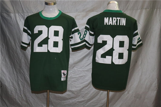 New York Jets Green  Vintage #28 MARTIN Jersey