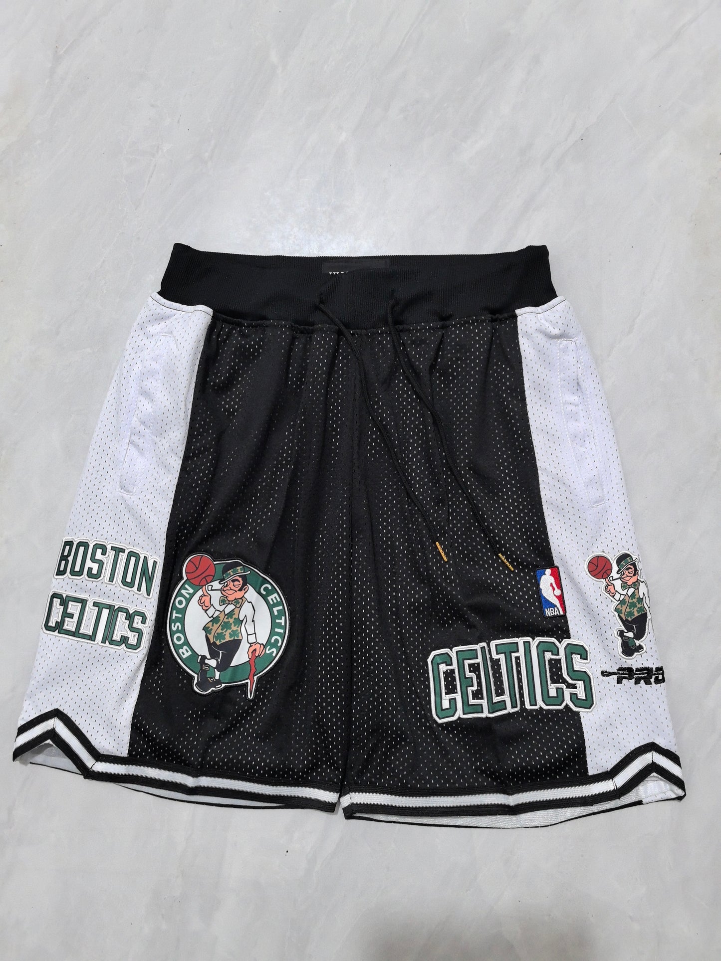 Boston Celtics Black Pocket Shorts