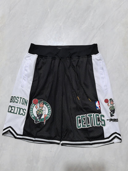 Boston Celtics Black Pocket Shorts