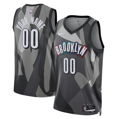 Unisex Brooklyn Nets Gray 2024/25 Custom Swingman Jersey - City Edition