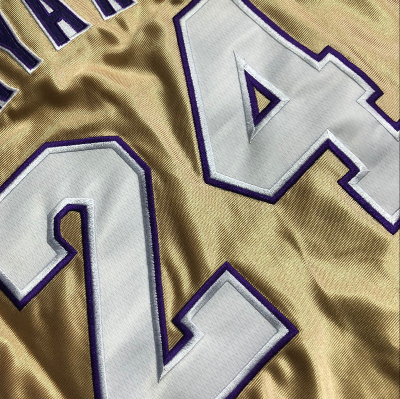 Kobe Bryant 1996-2016 Hall of Fame Gold Fully Embroidered 24# Jersey
