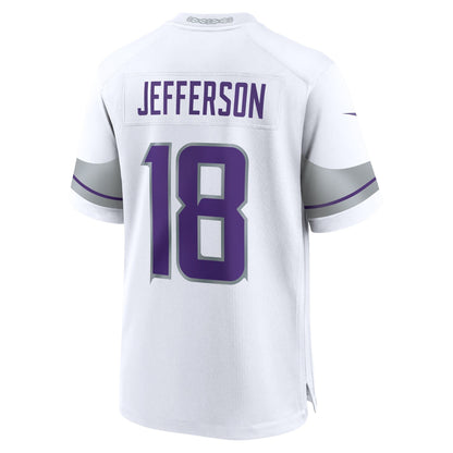 Justin Jefferson Minnesota Vikings Nike Alternate Game   Jersey - White