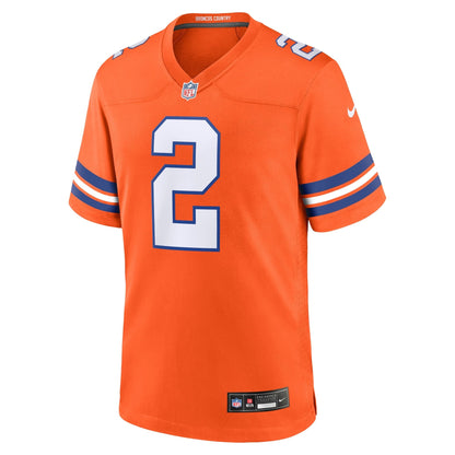 Patrick Surtain II Denver Broncos Nike Mile High Collection 1977 Throwback   Game Jersey - Orange