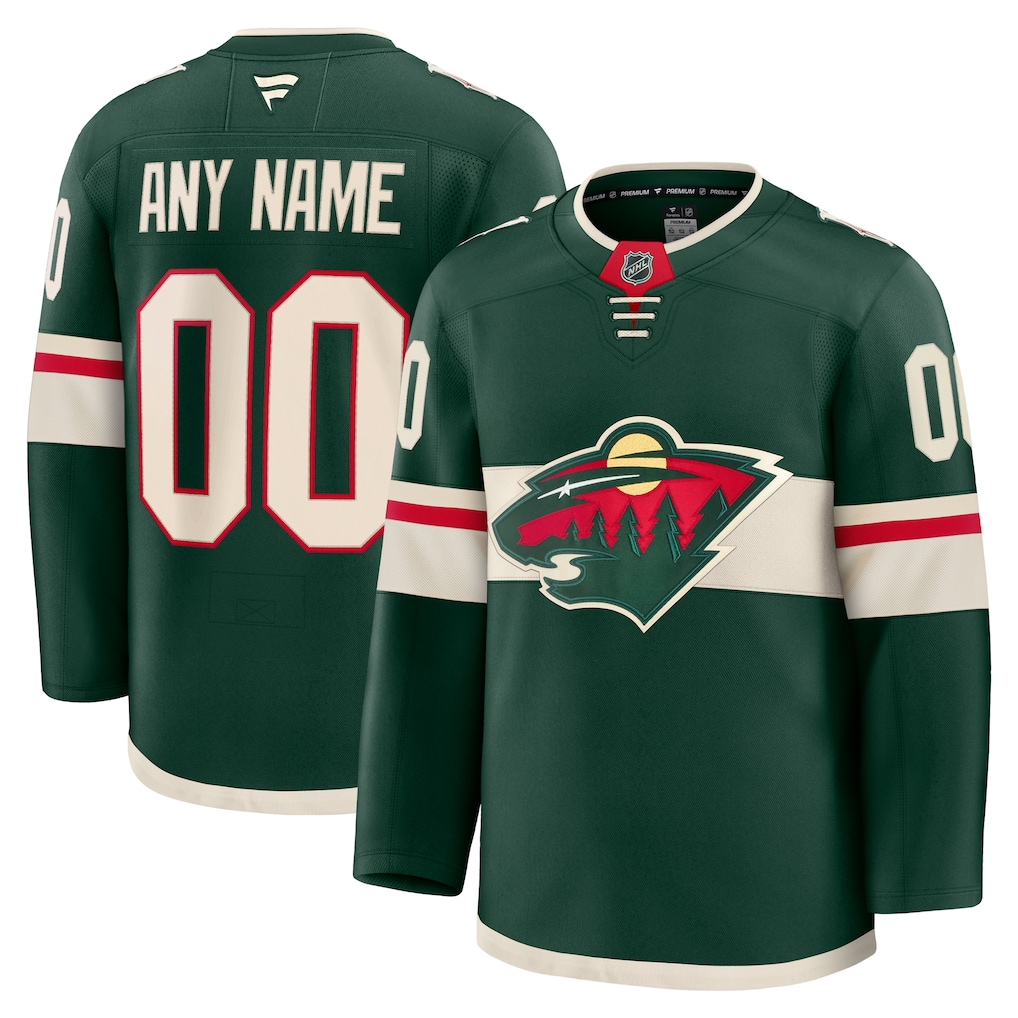 Men's Minnesota Wild  Green Home Premium Custom Jersey