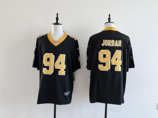 Men's New Orleans Saints Cam Jordan Jersey-Black