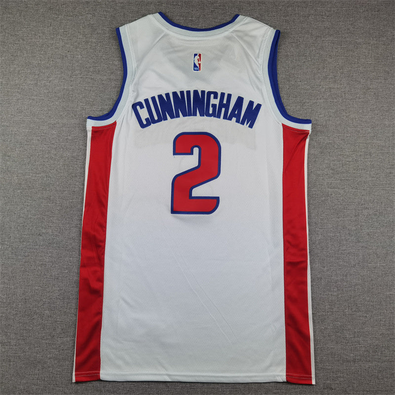 Detroit Pistons Cade Cunningham #2 City Edition Swingman Jersey — Embroidered