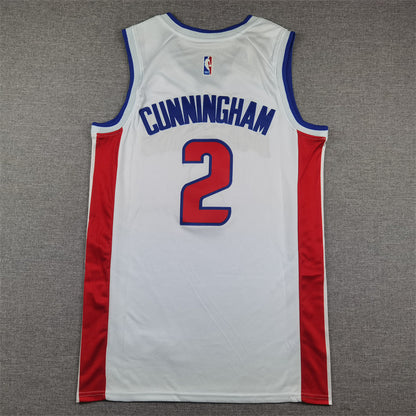 Detroit Pistons Cade Cunningham #2 City Edition Swingman Jersey — Embroidered