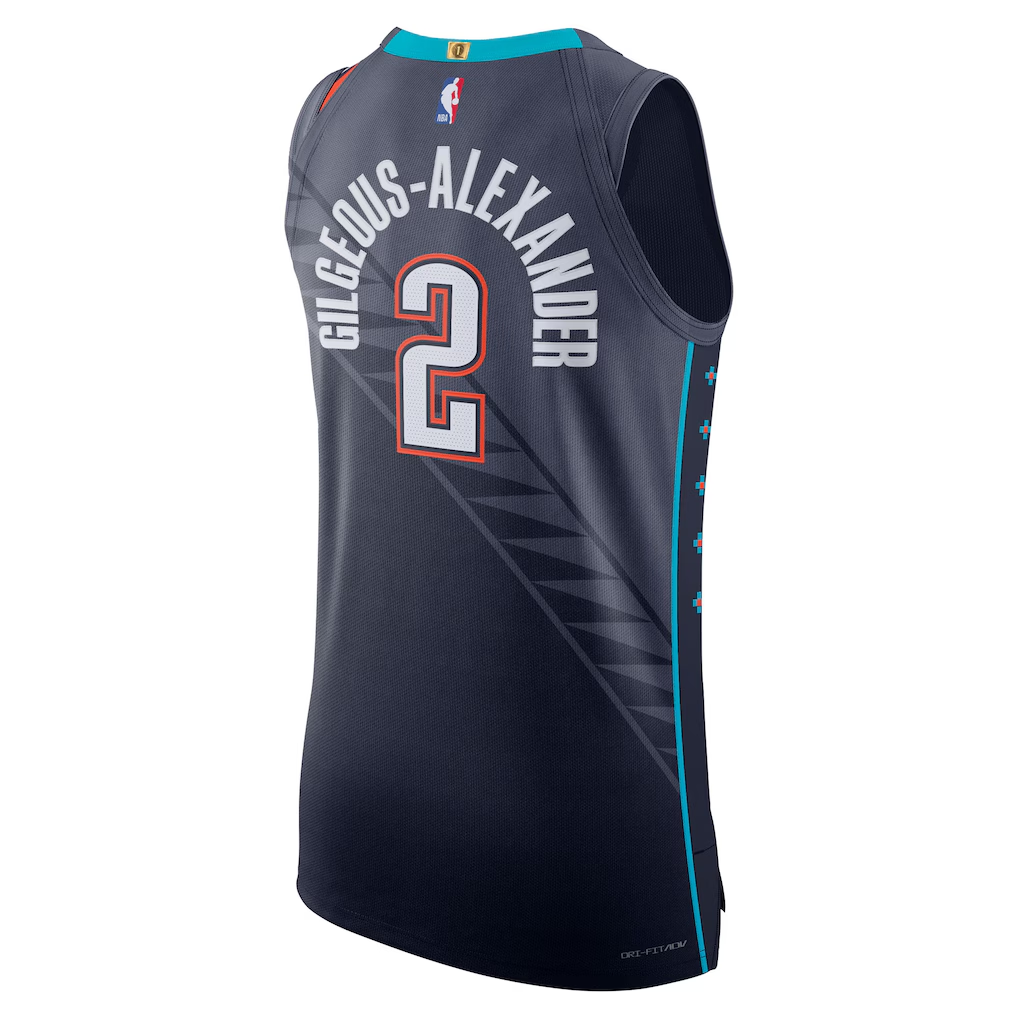 Oklahoma City Thunder Shai Gilgeous-Alexander Nike Navy 2025/26 Player Jersey - City Edition