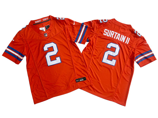 Patrick Surtain II  #2 Denver Broncos Nike Mile High Collection Game Jersey - Orange