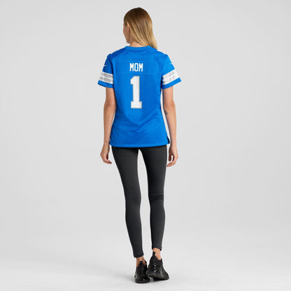 Number 1 Mom Detroit Lions Nike Game Jersey - Blue