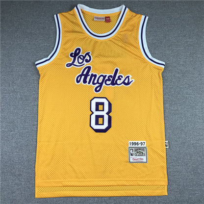 Kobe Bryant #8 Los Angeles Lakers 1996-97 Throwback Embroidered Jersey