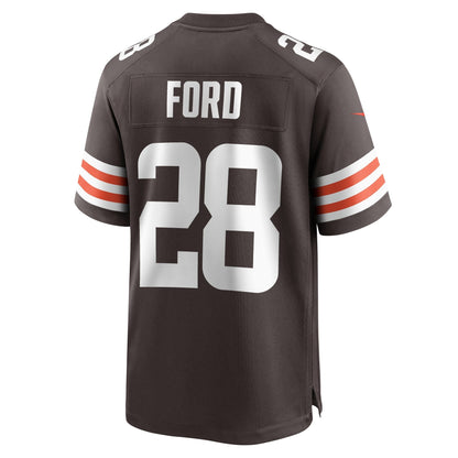 Mike Ford Cleveland Browns Nike Team Game Jersey -  Brown