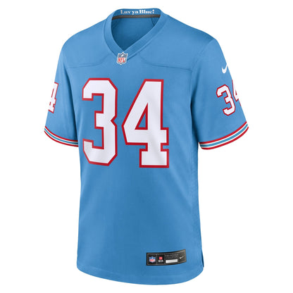 Earl Campbell Tennessee Titans Nike Oilers Throwback Retired   Game Jersey - Light Blue