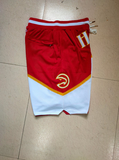 Atlanta Hawks Red Juston Retro Pocket Shorts