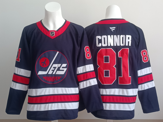 Men's Winnipeg Jets Kyle Connor #81 Navy Player Jersey