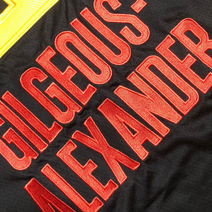 Shai Gilgeous-Alexander Oklahoma City Thunder Black Embroidered  Jersey