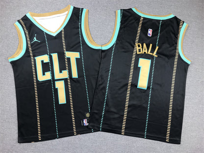 Youth LaMelo Ball Charlotte Hornets #1 Embroidered Jersey