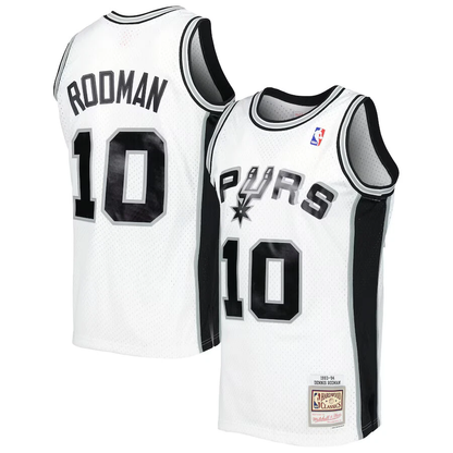 Dennis Rodman #10 San Antonio Spurs 1993-94 white Throwback Embroidered Jersey [Pre-Order]