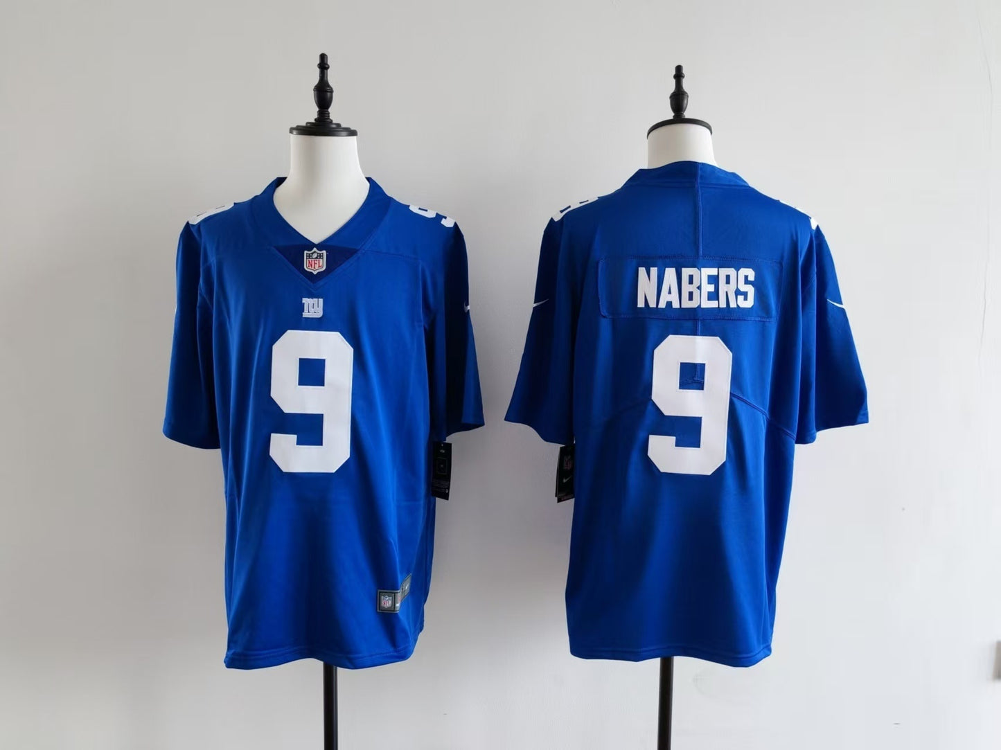 Men's New York Giants Malik Nabers Jersey-Blue#9