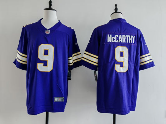 Men's Minnesota Vikings J.J. McCarthy Nike Jersey -  Retro Purple