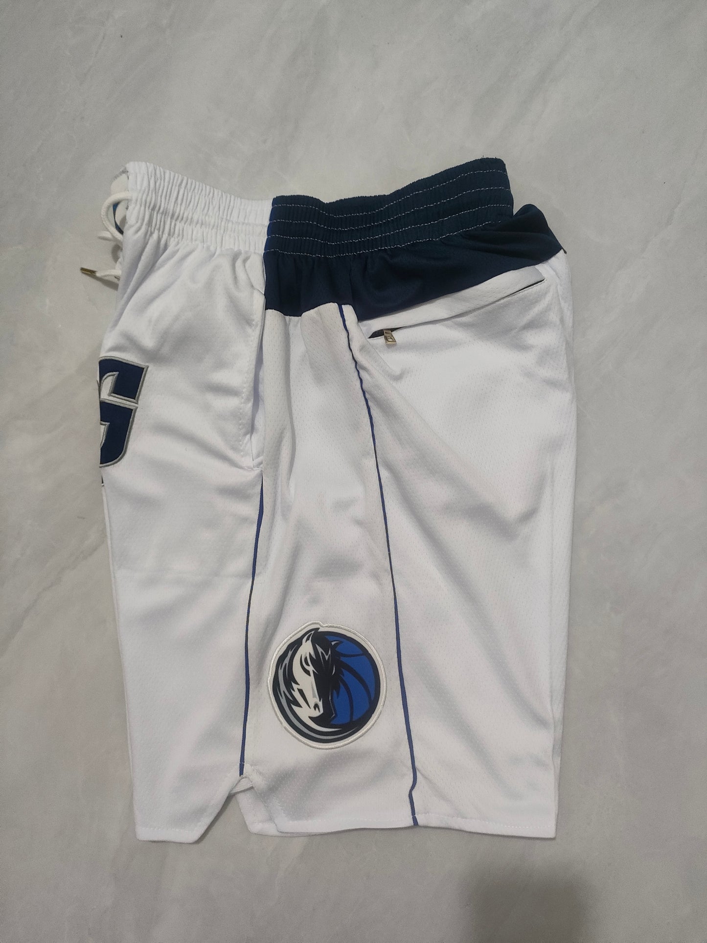 JUST DON Dallas Mavericks White Pocket Shorts