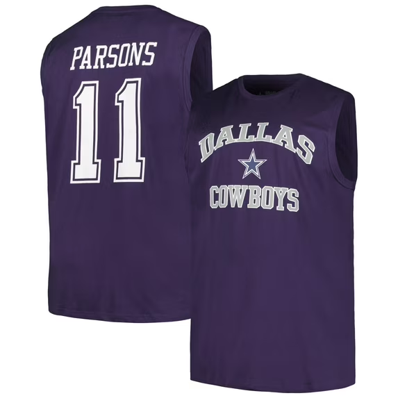 Men's Fanatics Micah Parsons Navy Dallas Cowboys