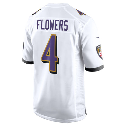 Zay Flowers Baltimore Ravens Nike  Game Jersey -  White