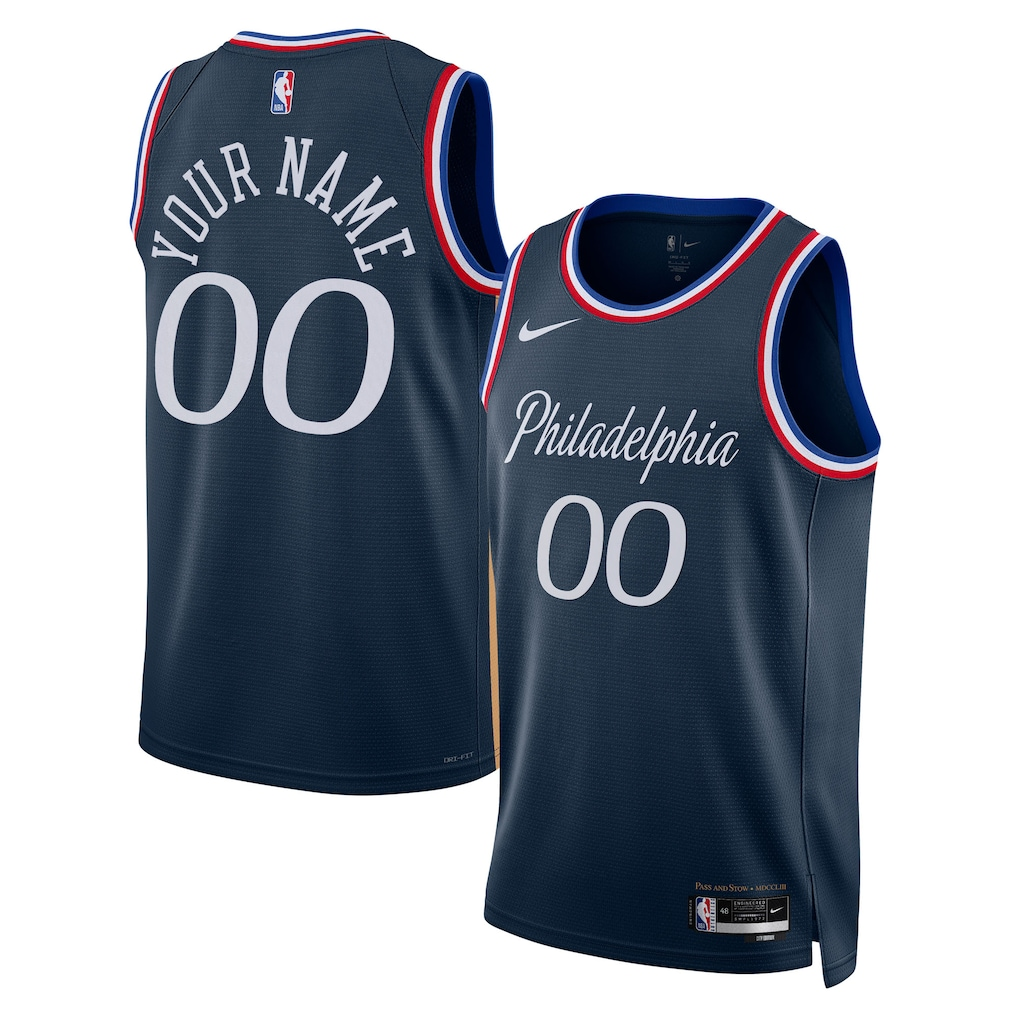 Philadelphia 76ers Nike Navy 2025/26 City Edition Swingman Custom Jersey