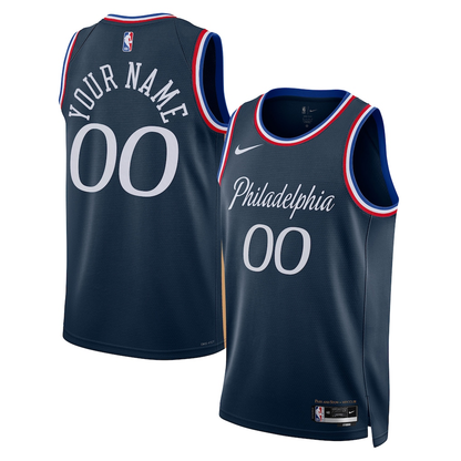 Philadelphia 76ers Nike Navy 2025/26 City Edition Swingman Custom Jersey