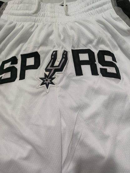 San Antonio Spurs White Fan Edition Pocket Shorts