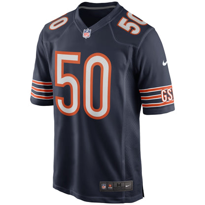 Mike Singletary Chicago Bears Nike Game Retired   Jersey - Navy