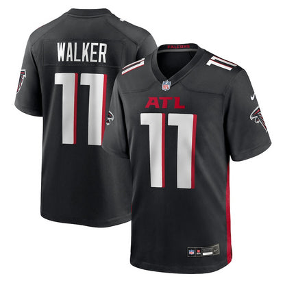 Men's Atlanta Falcons Jalon Walker Nike Black 2025 NFL Draft First Round Pick Game Jersey