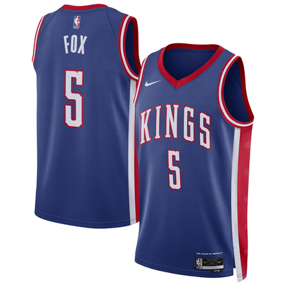 Unisex Sacramento Kings De'Aaron Fox Blue 2024/25 Swingman Jersey - City Edition