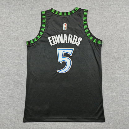Youth Anthony Edwards Minnesota Timberwolves #5  Embroidered Jersey
