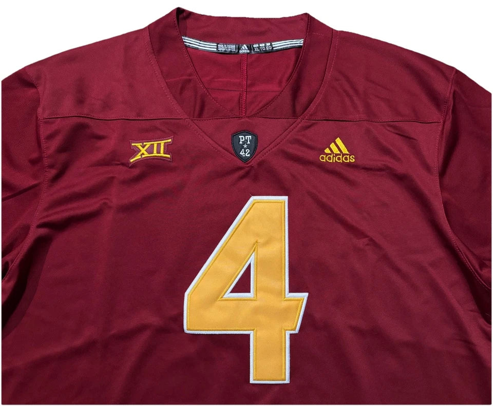 Adidas Arizona State Sun Devils Cam Skattebo Jersey. Mens XL. Red. Rare.
