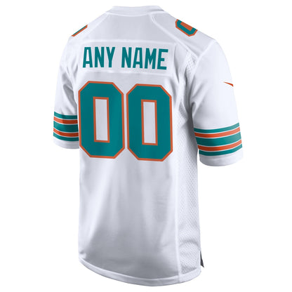 Miami Dolphins Nike Alternate Custom Game Jersey - White